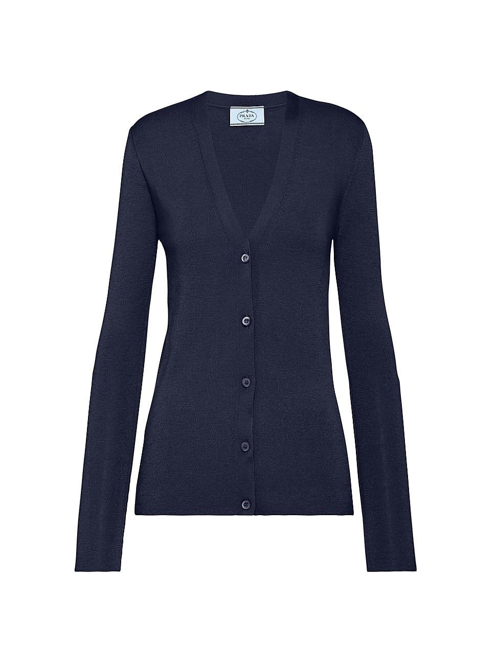 Womens Cashmere and Silk Cardigan Product Image