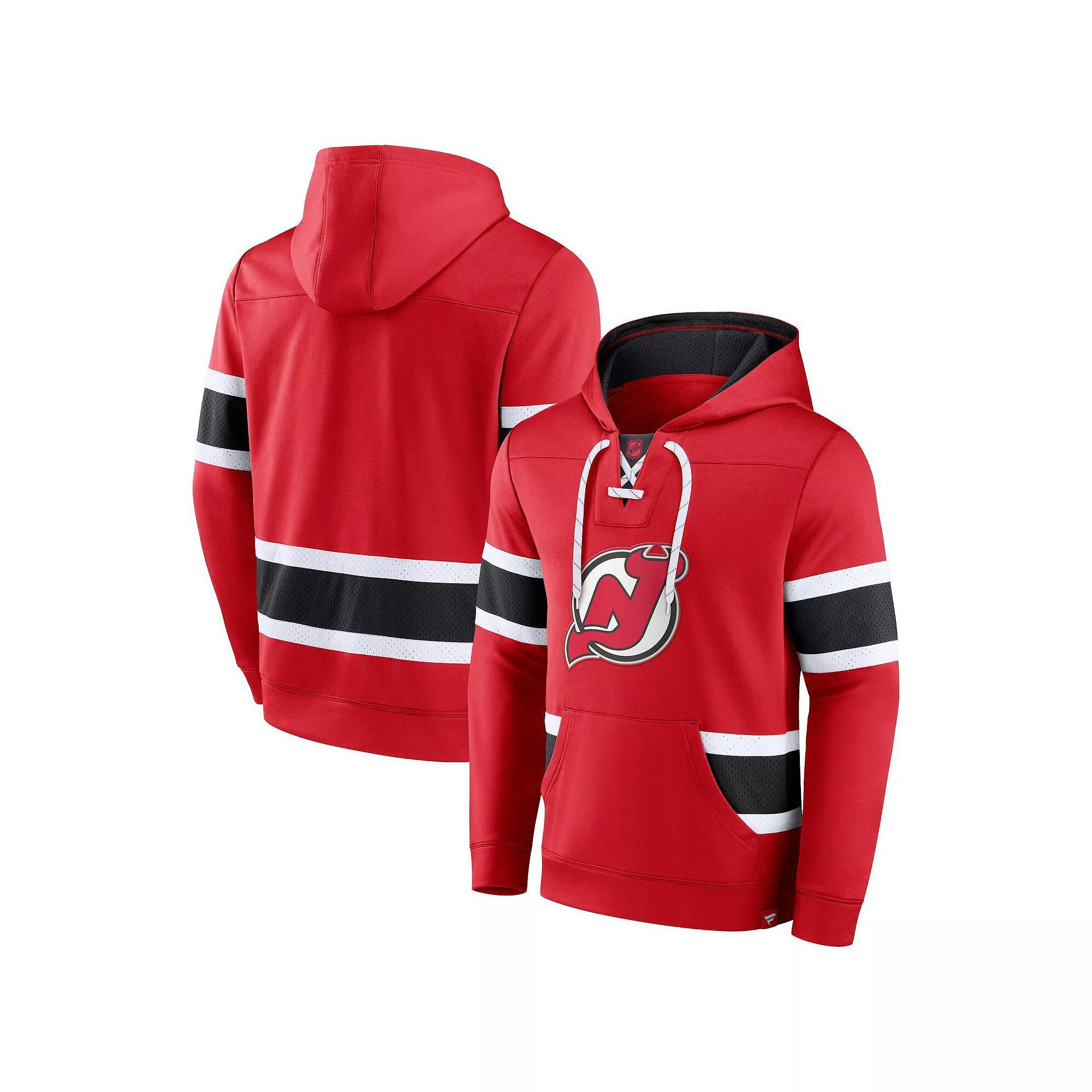 Men's Fanatics Branded Red New Jersey Devils Powerplay Warrior Pullover Hoodie, Size: XL, Nhl Red Product Image