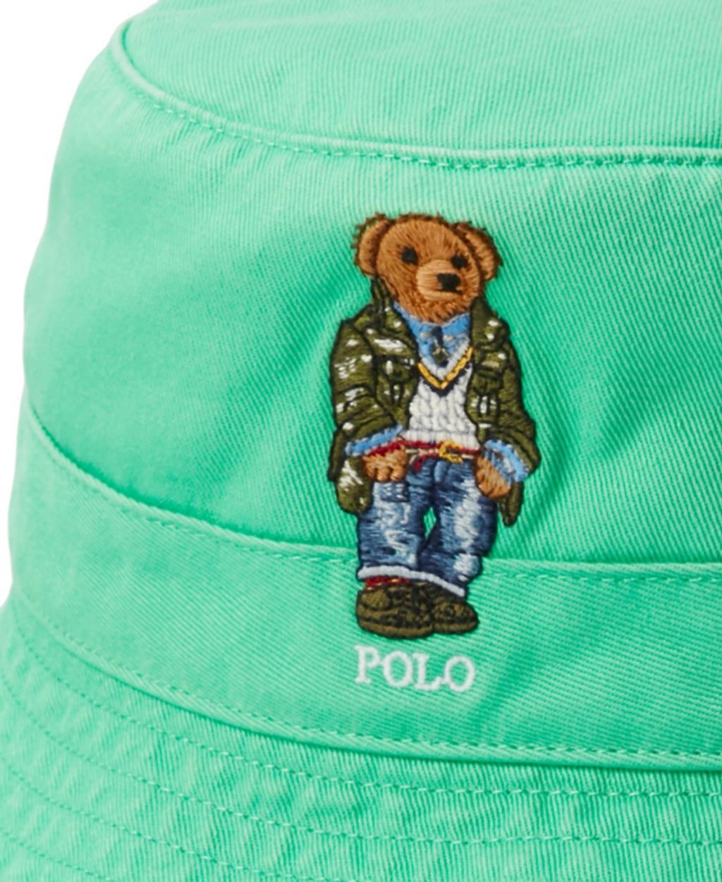 POLO RALPH LAUREN Polo Bear Twill Bucket Hat In Classic Kelly Product Image