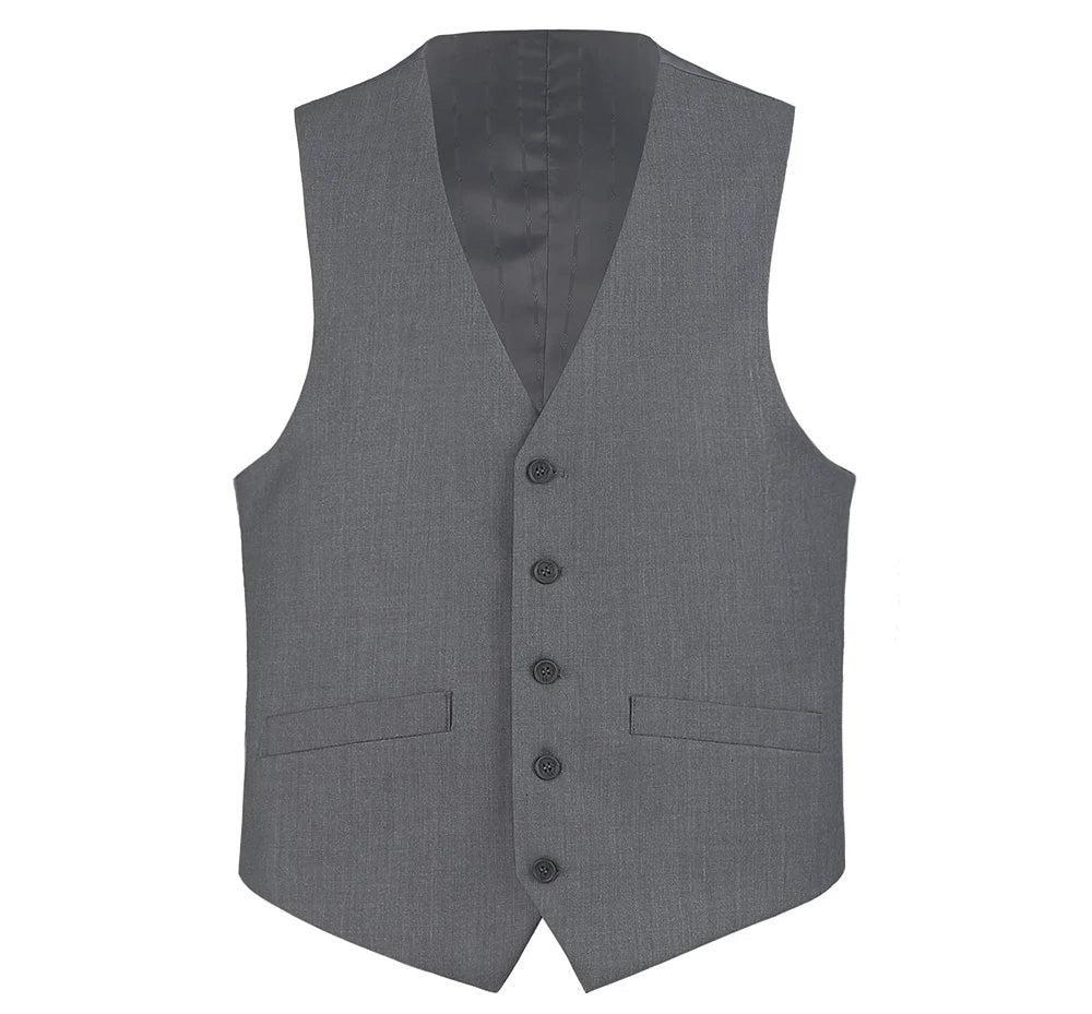 Blue Slim Fit Vest Single Breasted 5 Button Design Product Image