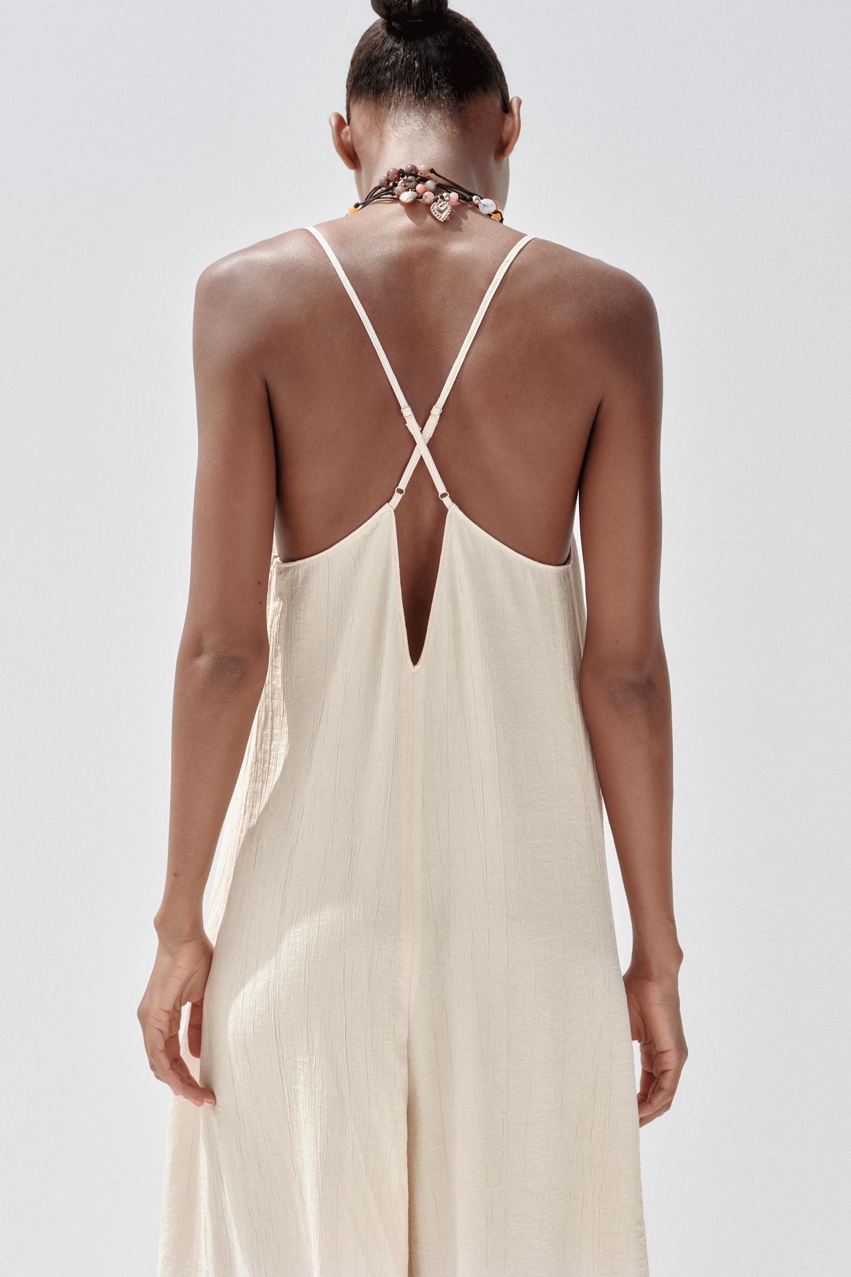 TEXTURED FLOWY LONG JUMPSUIT Product Image