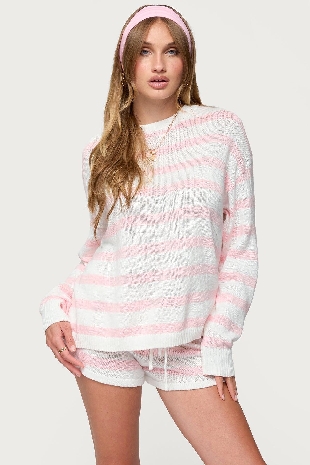 Amaris Oversized Striped Knit Sweater Product Image