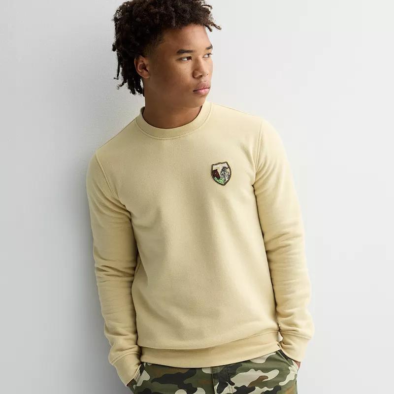Men's Retrofit Cowboy Patch Fleece Crewneck Sweatshirt, Size: Small Product Image