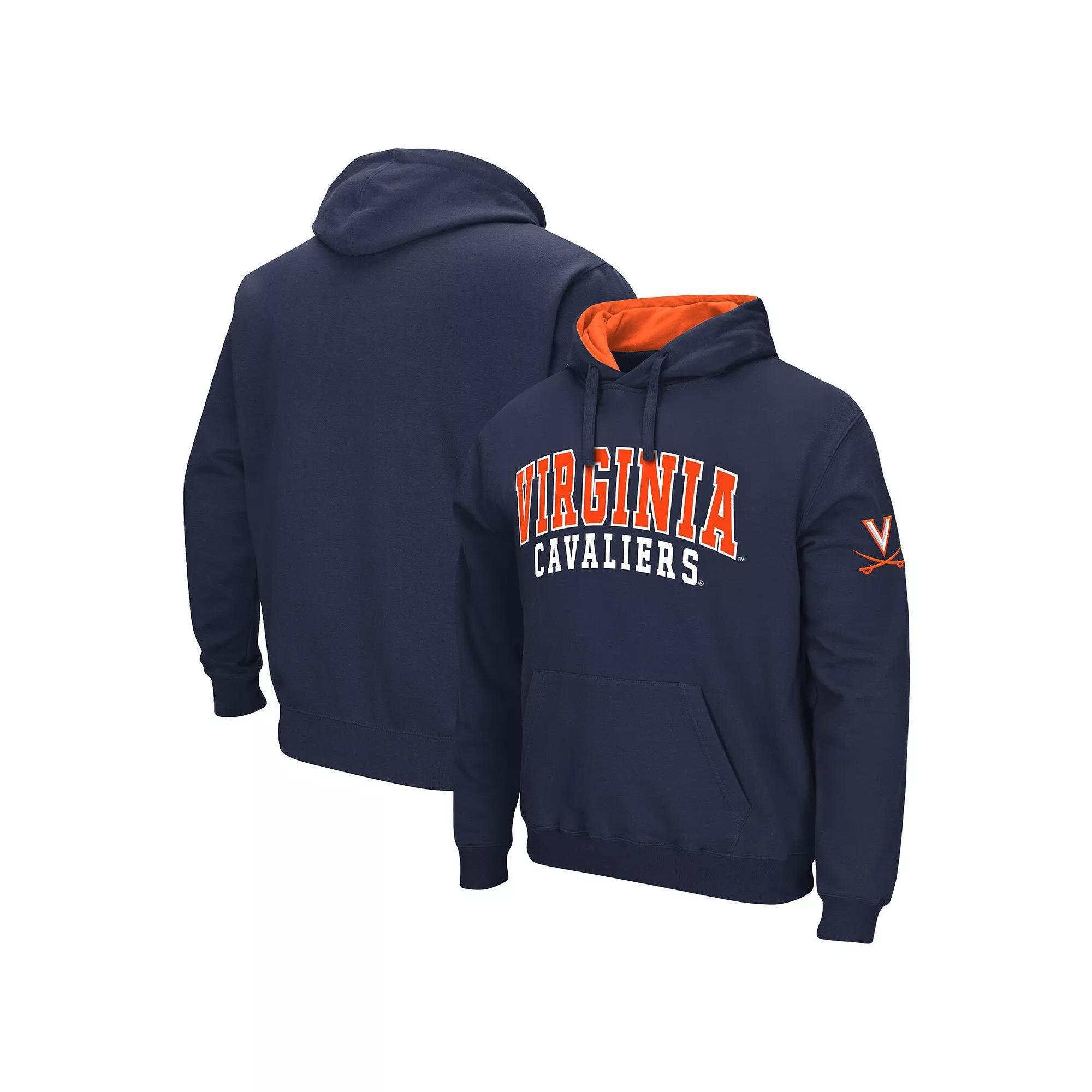 Men's Colosseum Navy Virginia Cavaliers Double Arch Pullover Hoodie,  Product Image