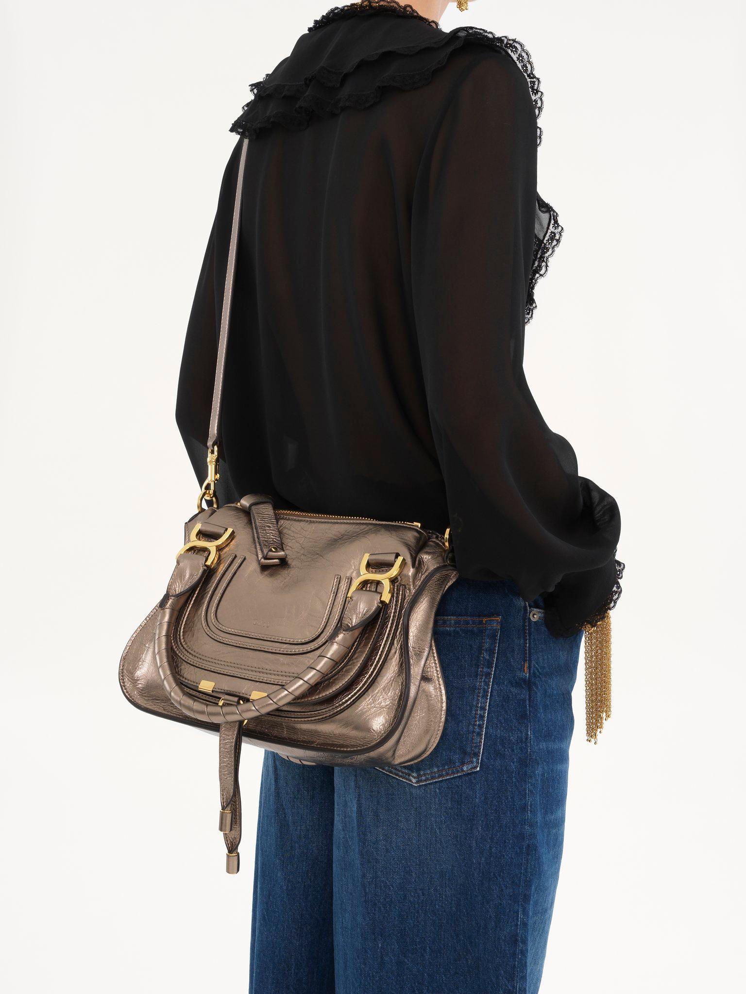 Small Marcie bag in metallized leather Product Image