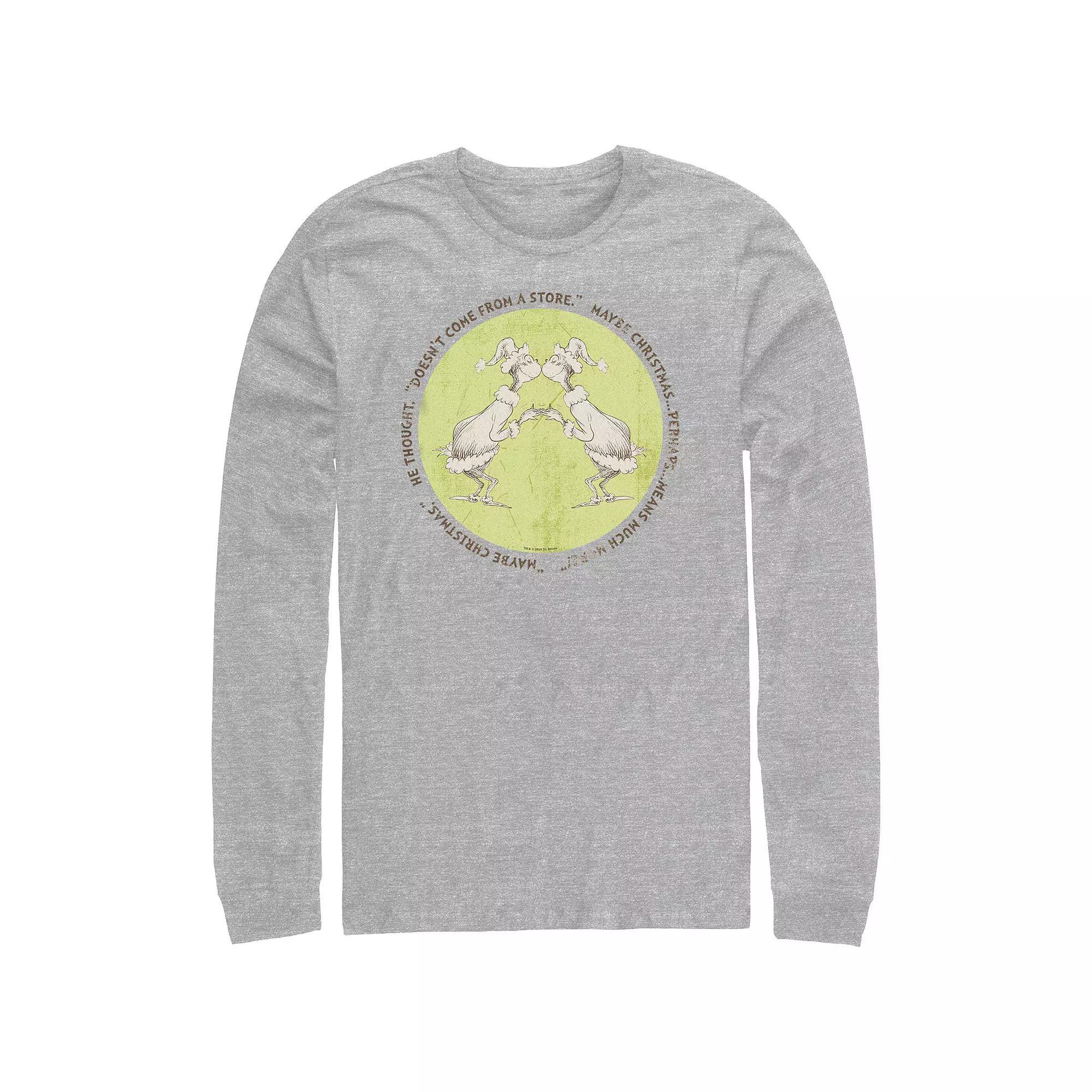 Big & Tall Dr. Seuss Grinch Christmas Perhaps Means Much More Long Sleeve Graphic Tee, Men's,  Product Image