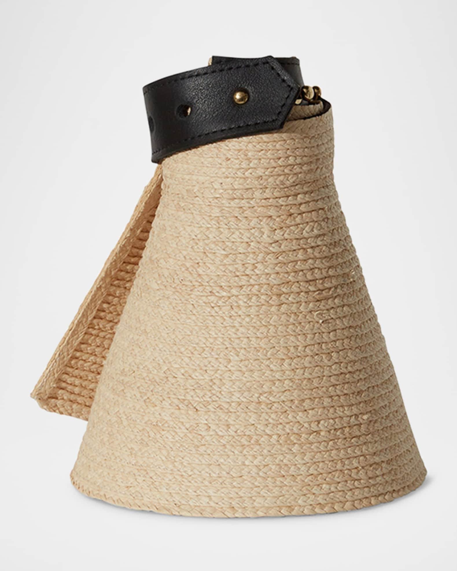 Birdie Wide-Brimmed Raffia Visor Product Image