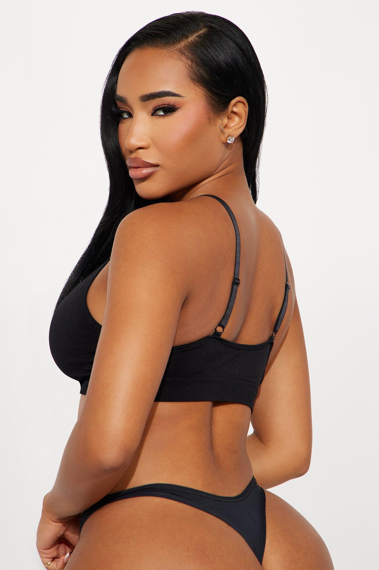 Smooth And Ready Seamless Triangle Bralette - Black Female Product Image