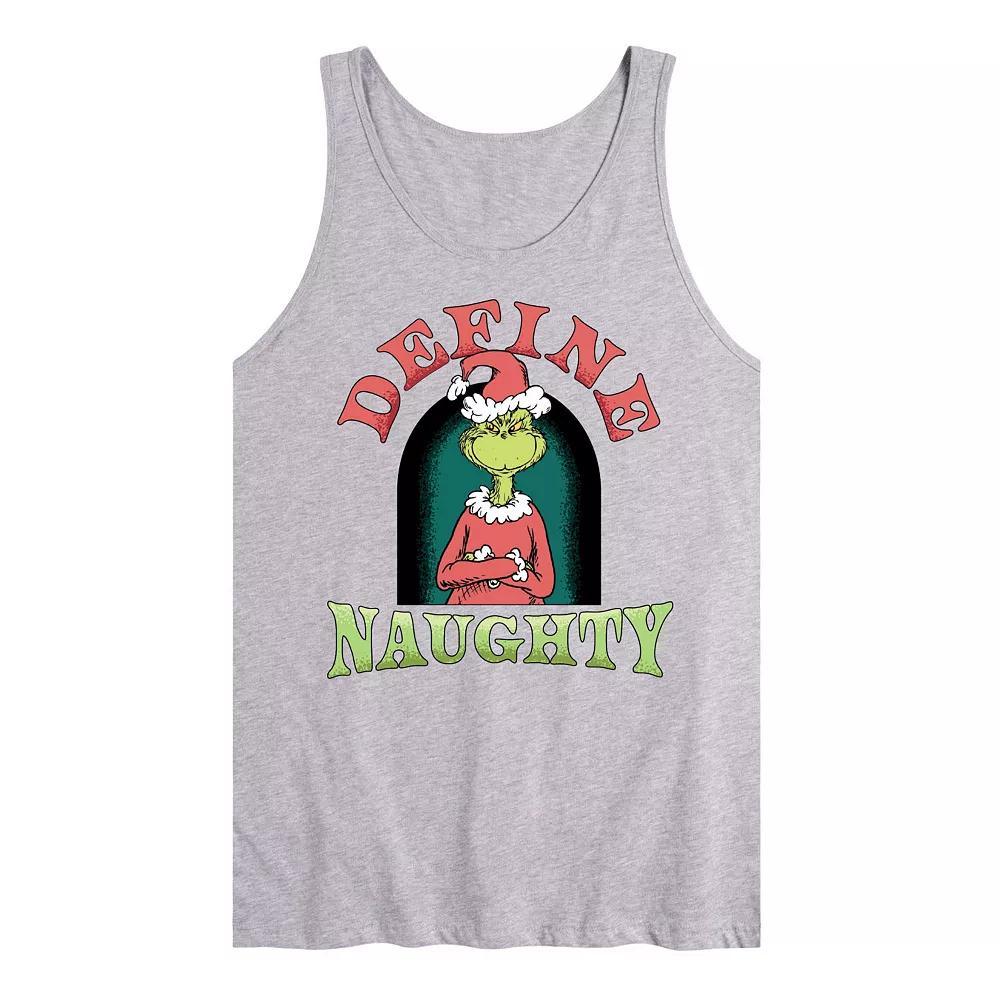 Men's Dr. Seuss The Grinch Define Naughty Graphic Tank Top,  Product Image