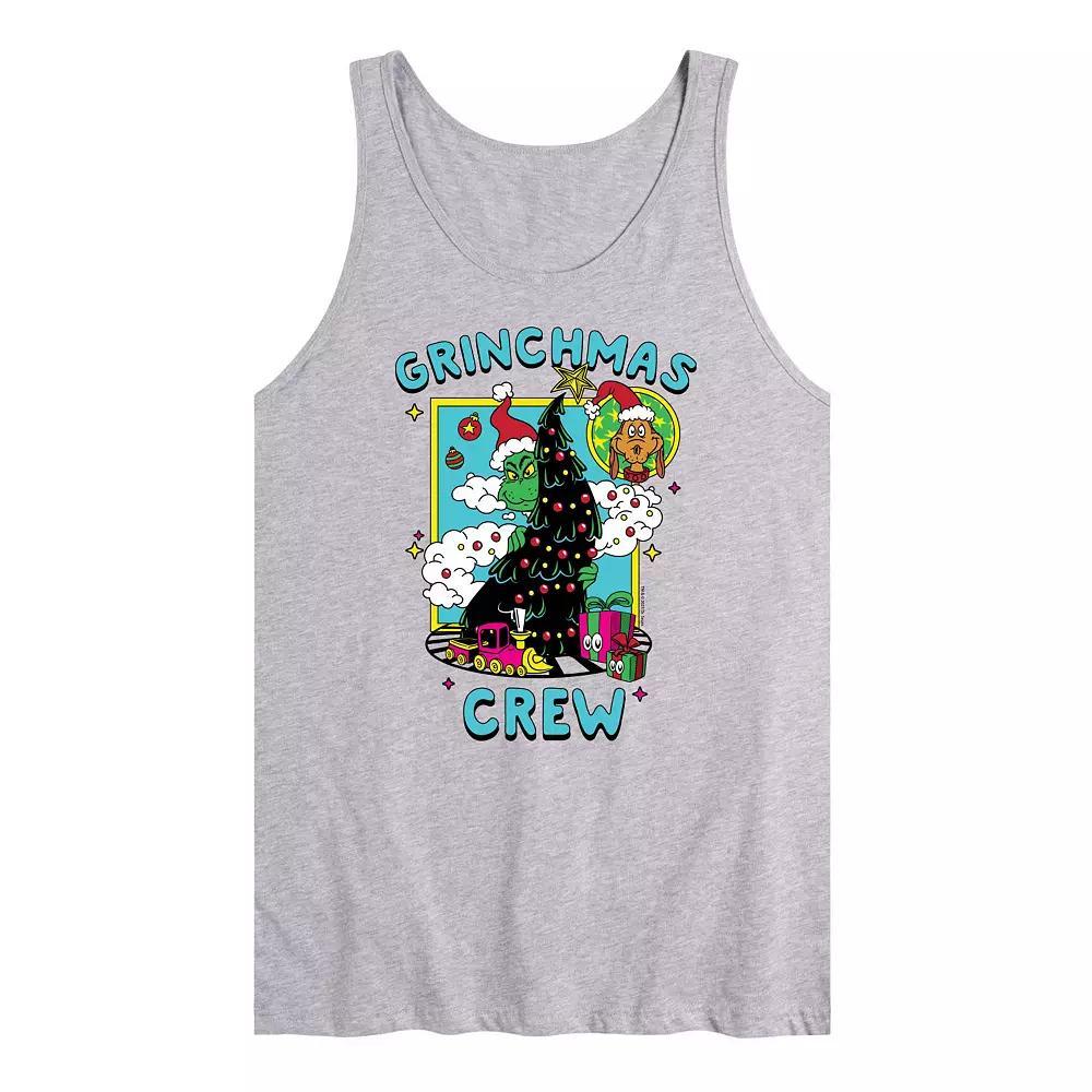 Men's Dr. Seuss The Grinch Grinchmas Crew Graphic Tank Top, Size: Small, Grey Gray Product Image