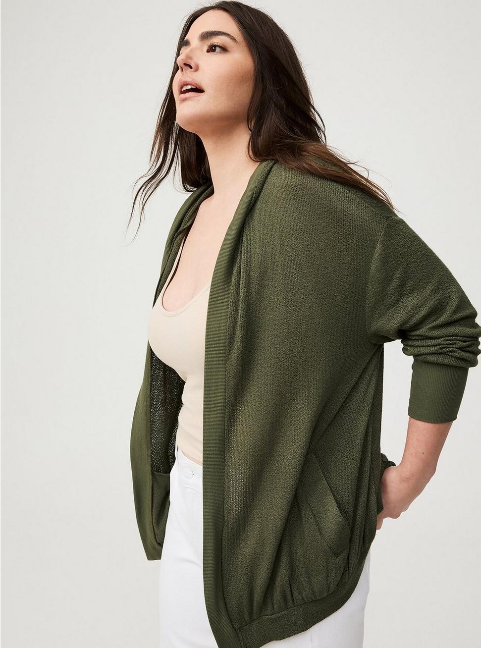 Open Hooded Cardigan Product Image