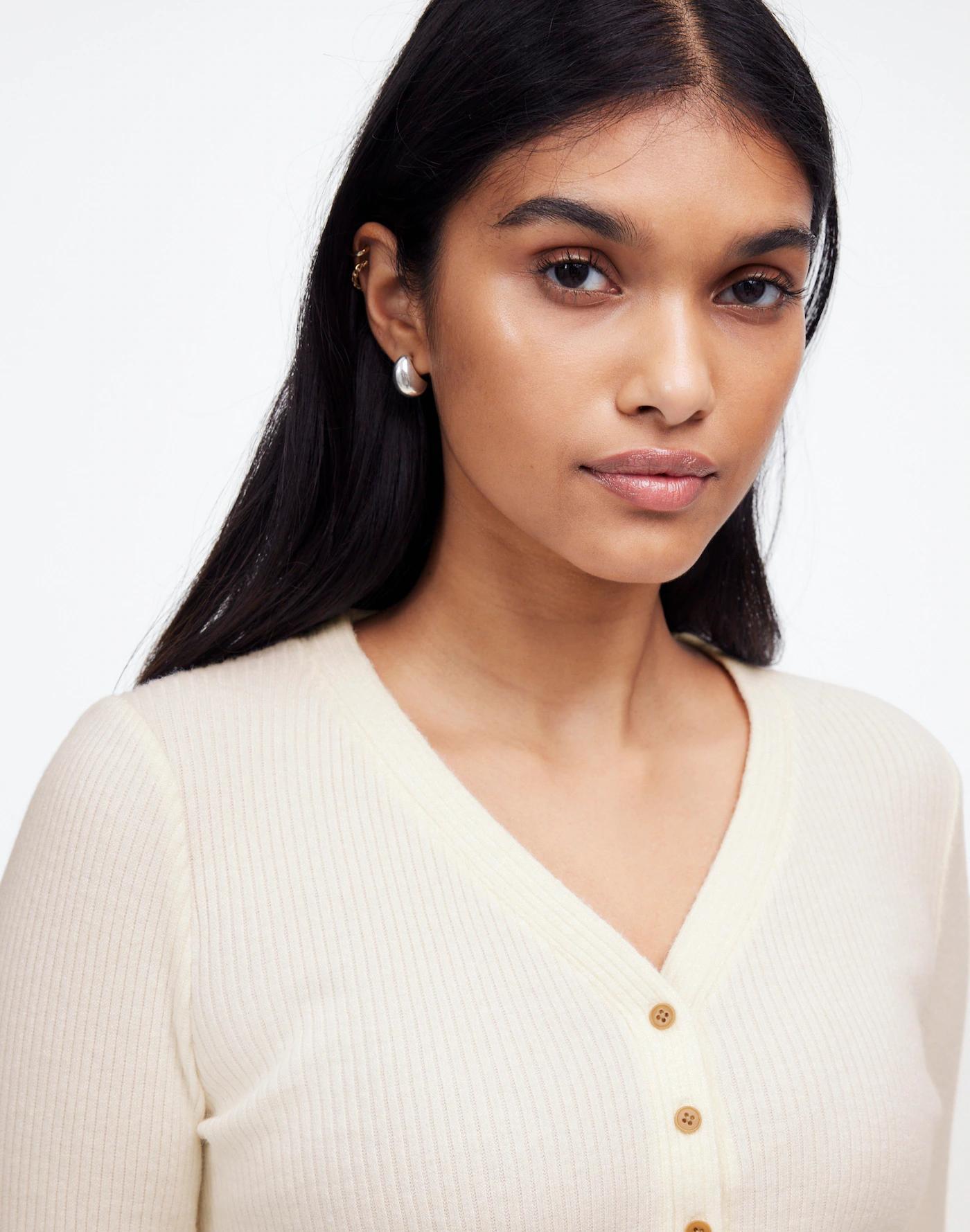 Brushed Long-Sleeve Henley Tee Product Image