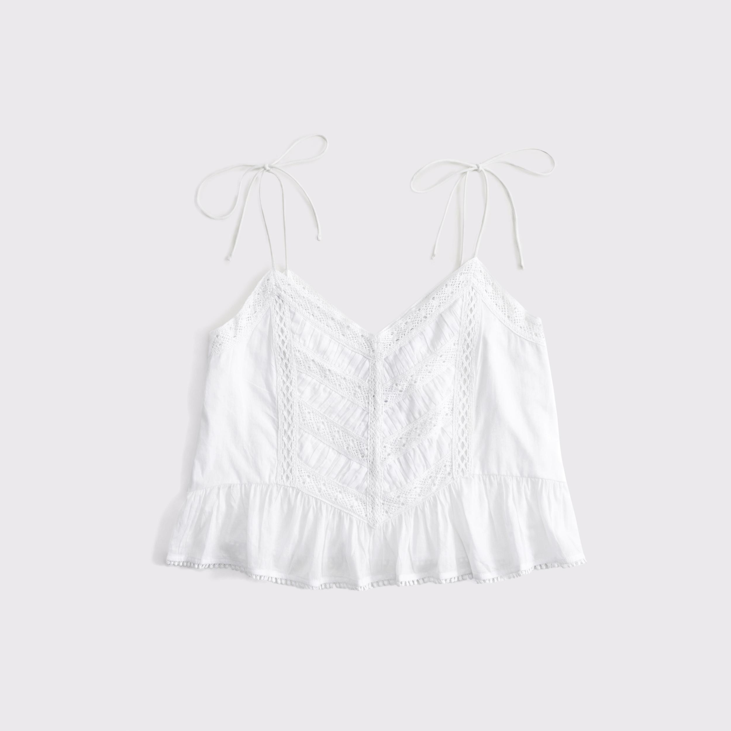 Lace-Trim Tie-Strap Cami Product Image
