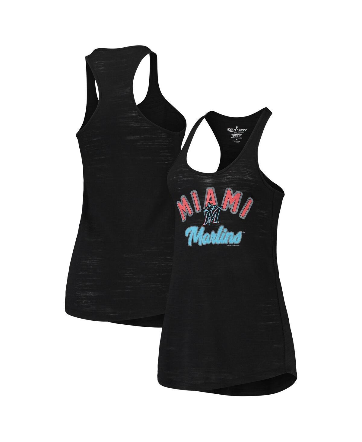 Womens Soft as a Grape Miami Marlins Multi-Count Tri-Blend Tank Top Product Image