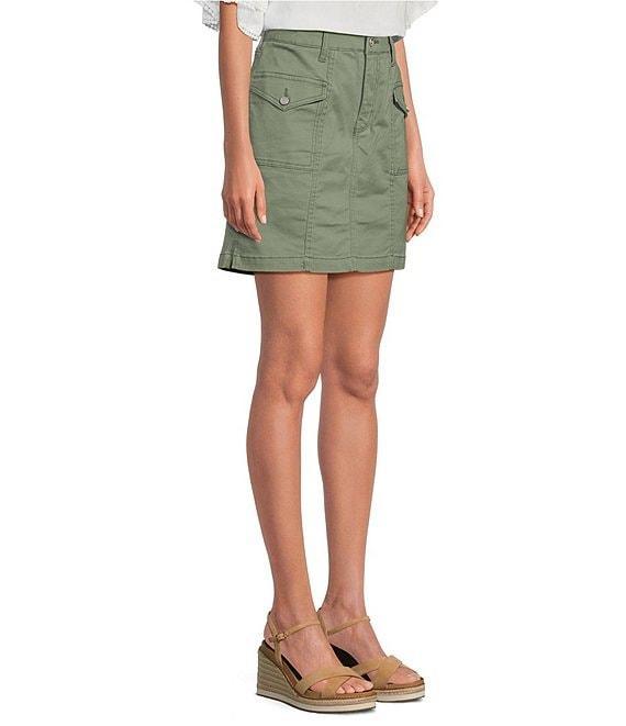 Code Bleu Mid Rise Utility Stretch Denim Skort Product Image