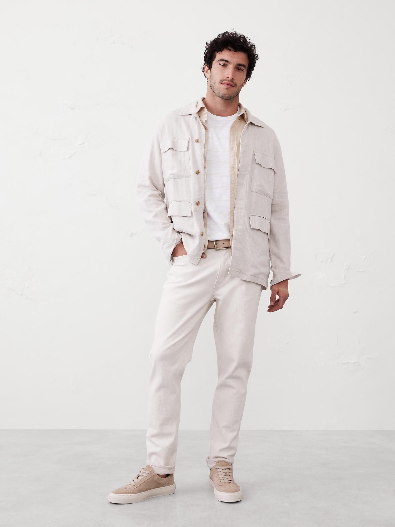 Linen-Blend Field Jacket Product Image