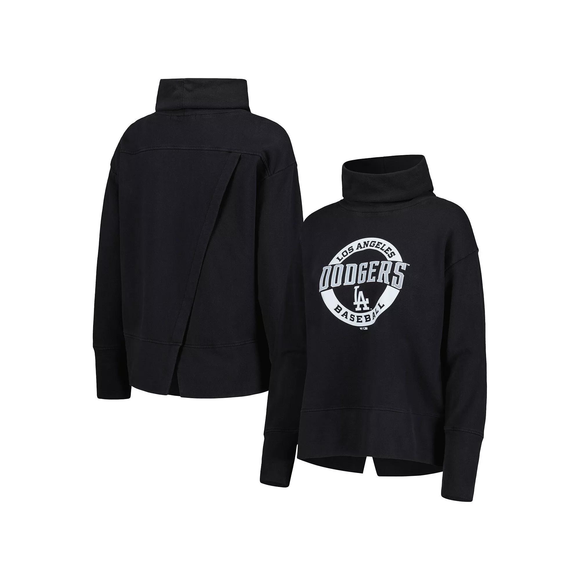 Women's Levelwear Black Los Angeles Dodgers Sunset Farm Team Pullover Sweatshirt,  Product Image