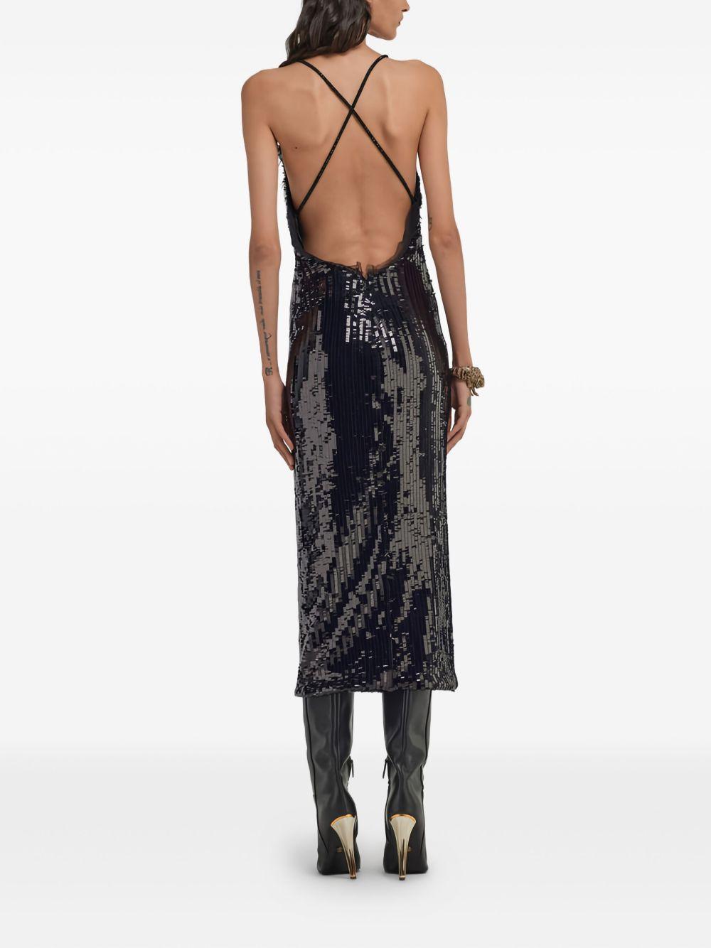 sequin-embellished cross-back dress Product Image