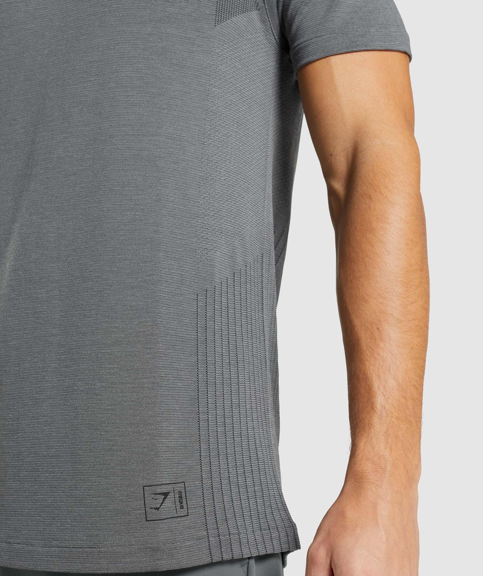 Gymshark Retake Seamless T-Shirt - Black/Charcoal Marl Male Product Image