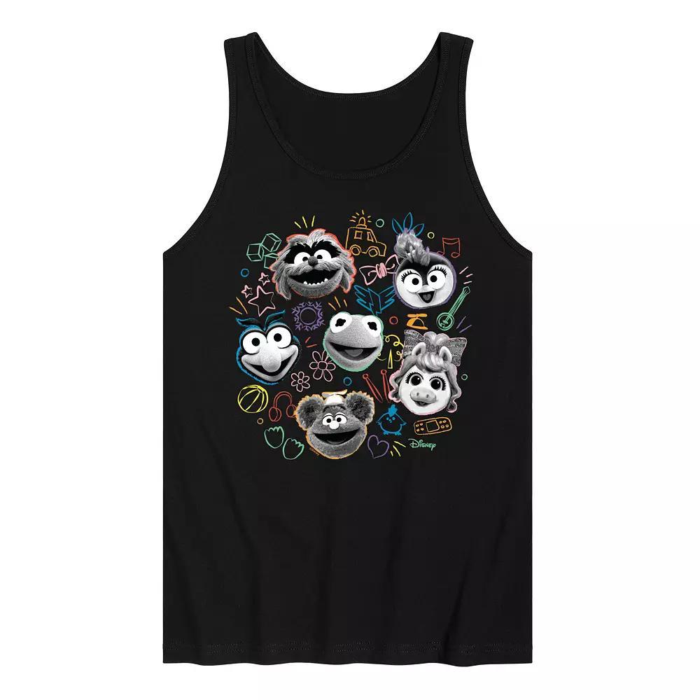 Disney's Muppets Babies Men's Faces Graphic Tank Top, Size: Small, Black Product Image