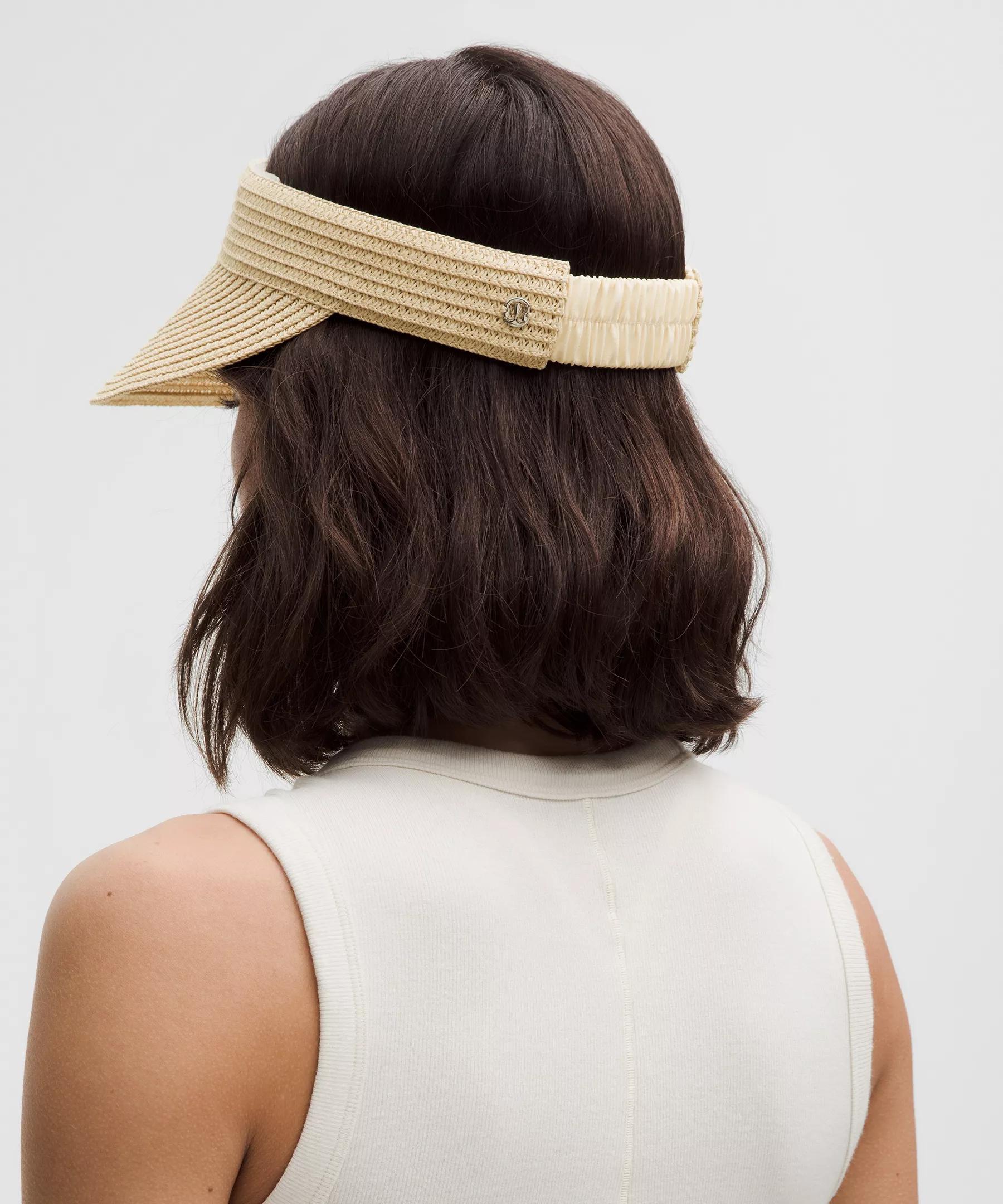 Women's Paper Straw Removable Sweatband Visor Product Image