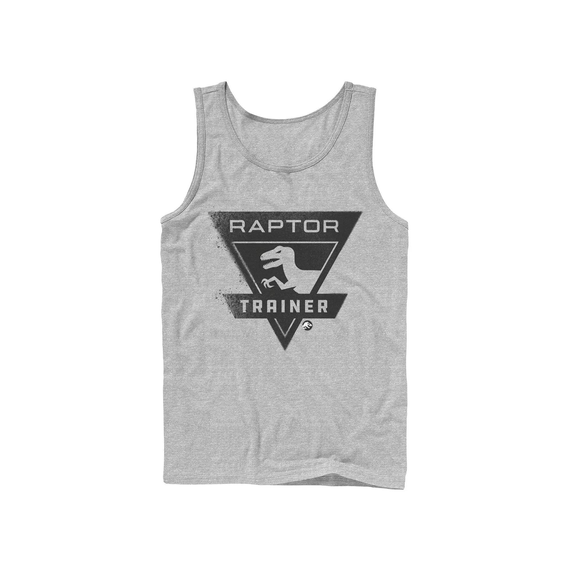 Men's Jurassic World Raptor Trainer Simple Logo Tank Top,  Product Image