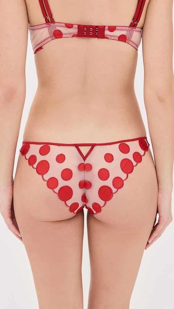 Fleur du Mal Polka Dot Embroidery Cheeky Panties | Shopbop Product Image