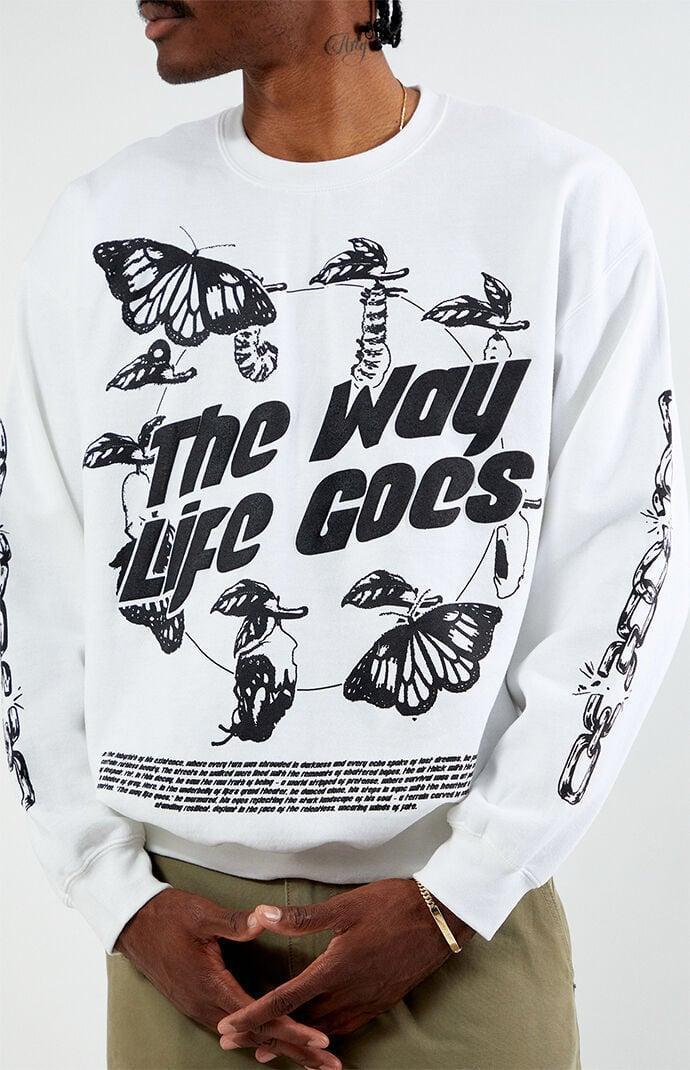 Men's The Way Life Goes Crew Neck Sweatshirt Product Image