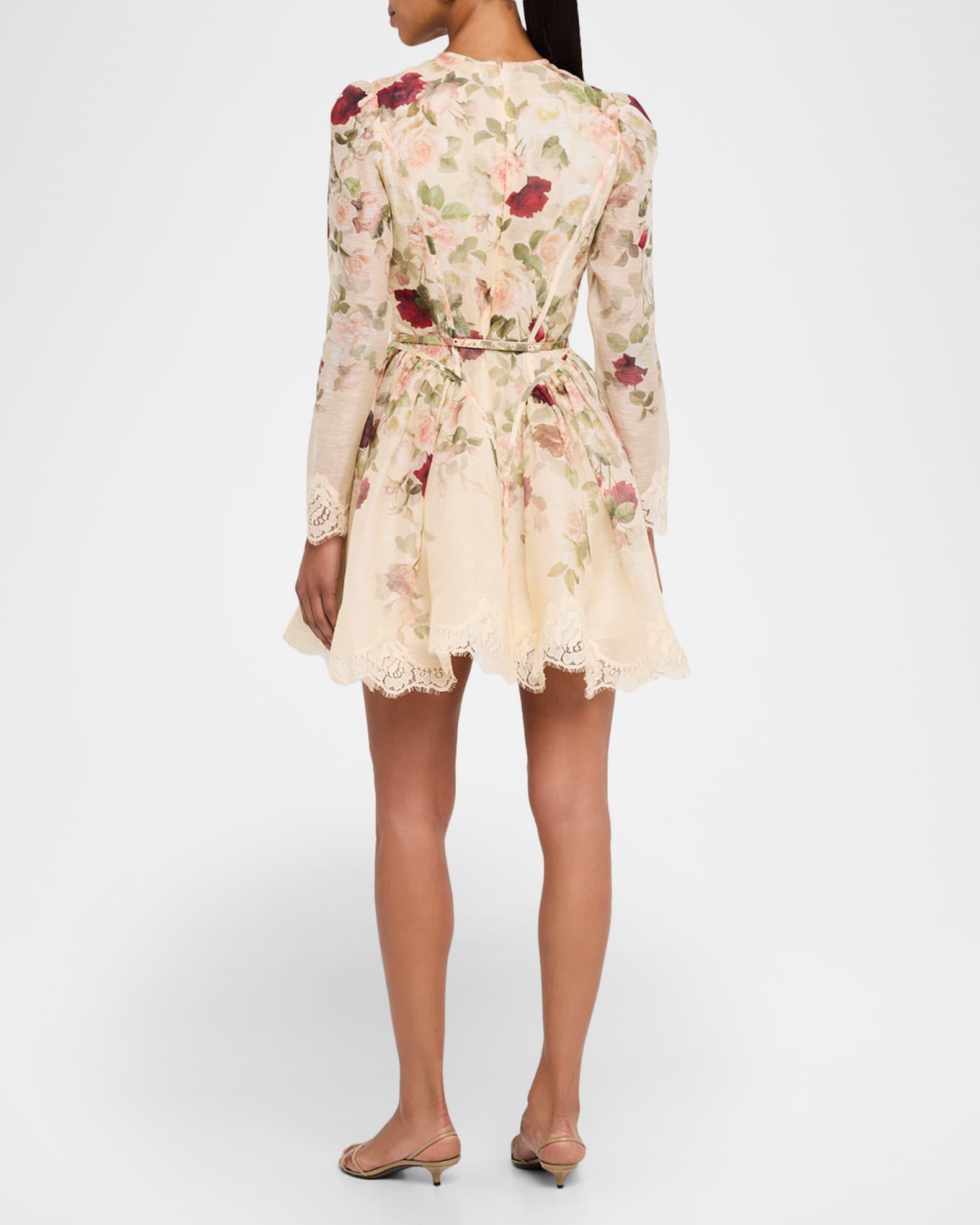 Floral Lace Paneled Mini Dress Product Image