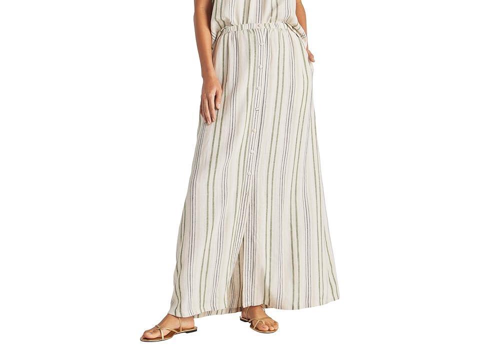 Womens Demi Striped Linen-Blend Maxi Skirt Product Image