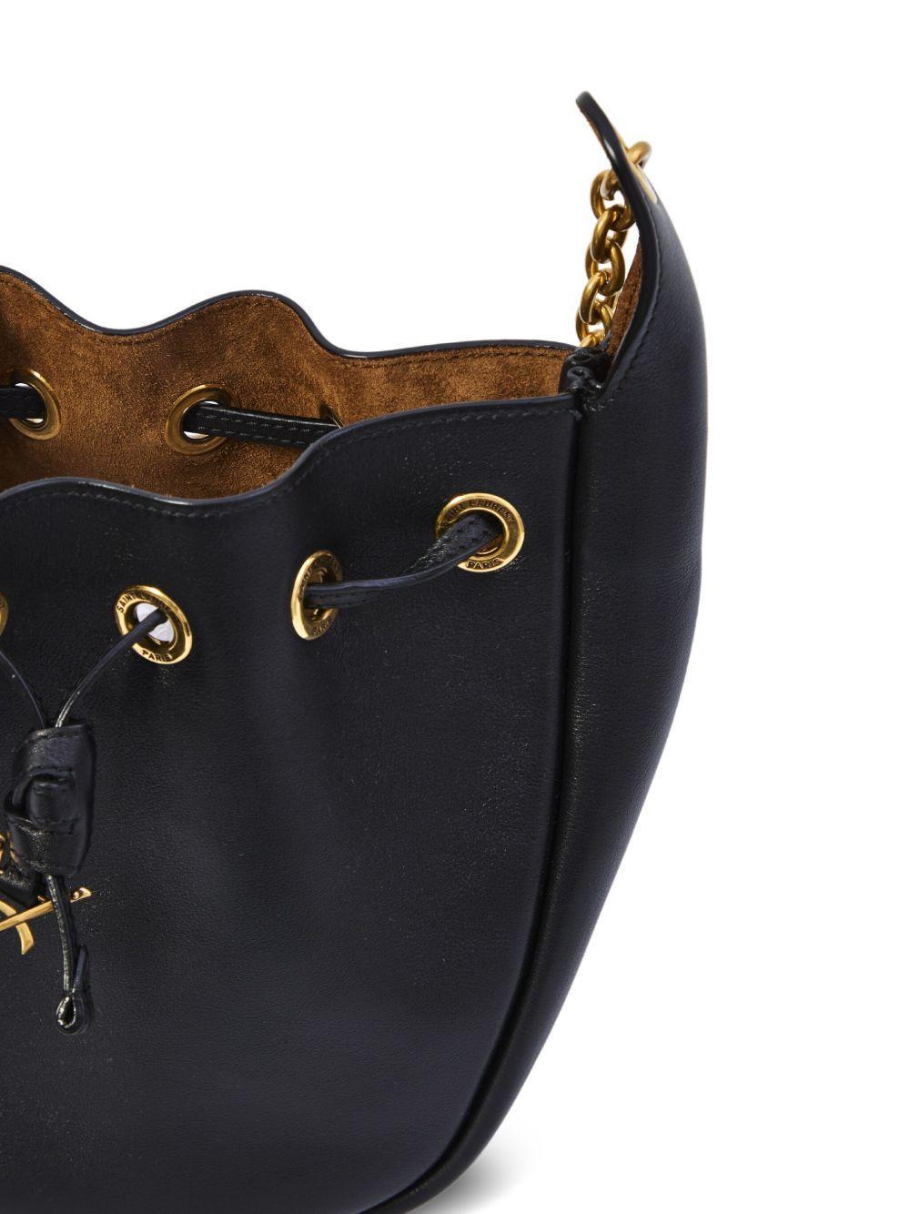 Cassandre drawstring leather shoulder bag Product Image