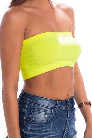 Just That Easy Yellow Bandeau Top Female Product Image