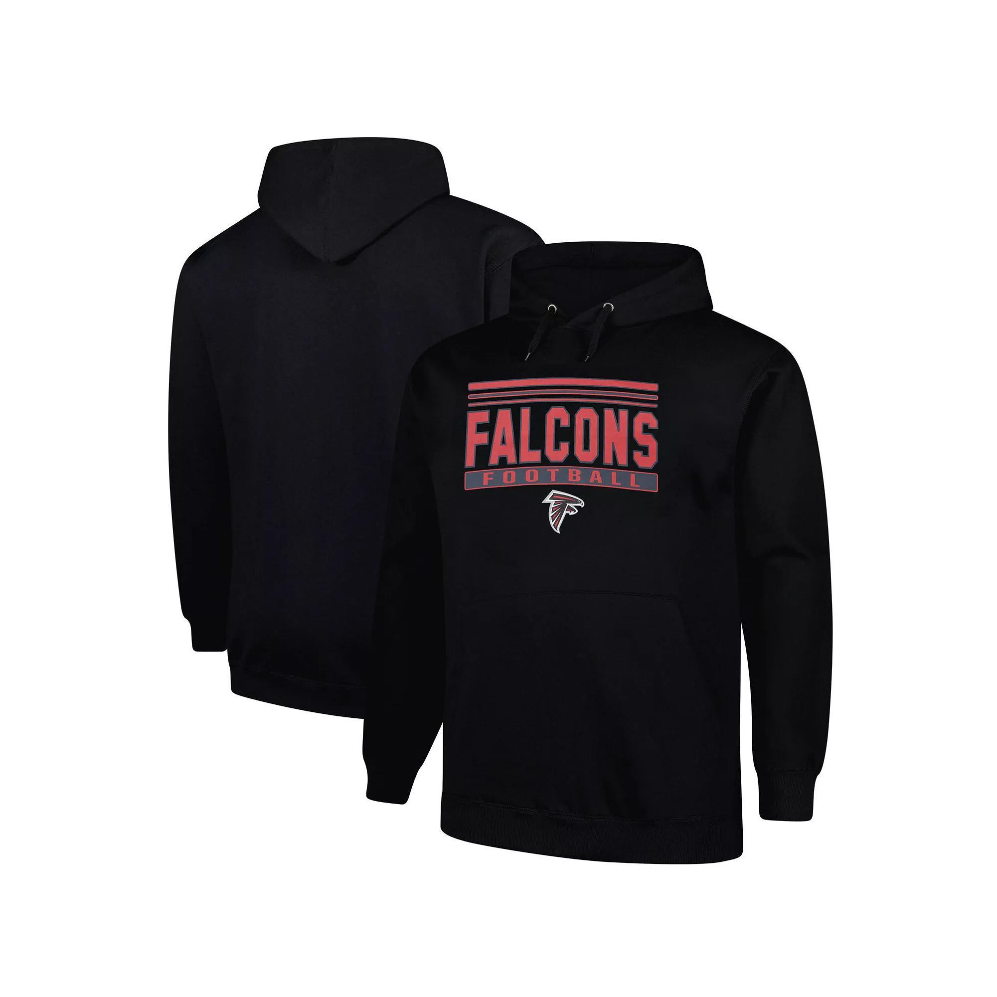 Men's Fanatics Black Atlanta Falcons Big & Tall Pop Pullover Hoodie,  Product Image