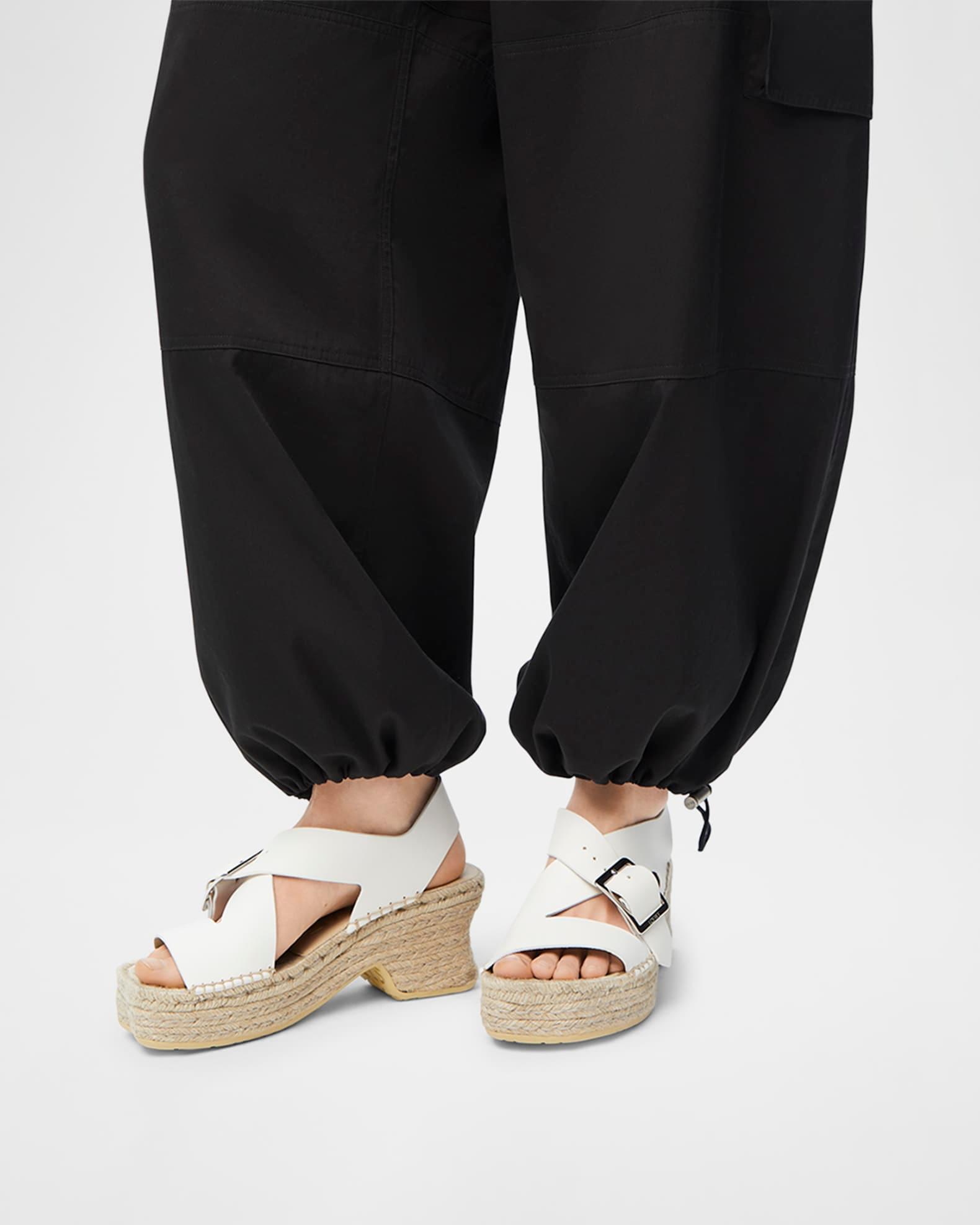 Petal Leather Platform Espadrille Sandals Product Image