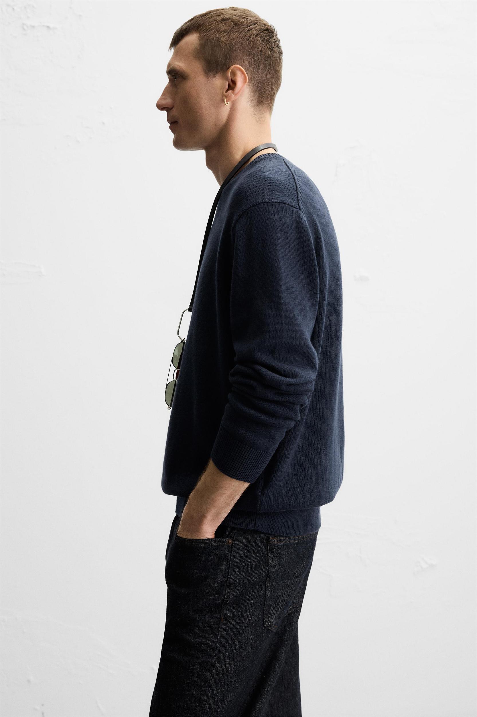 COTTON - LINEN BLEND SWEATER Product Image