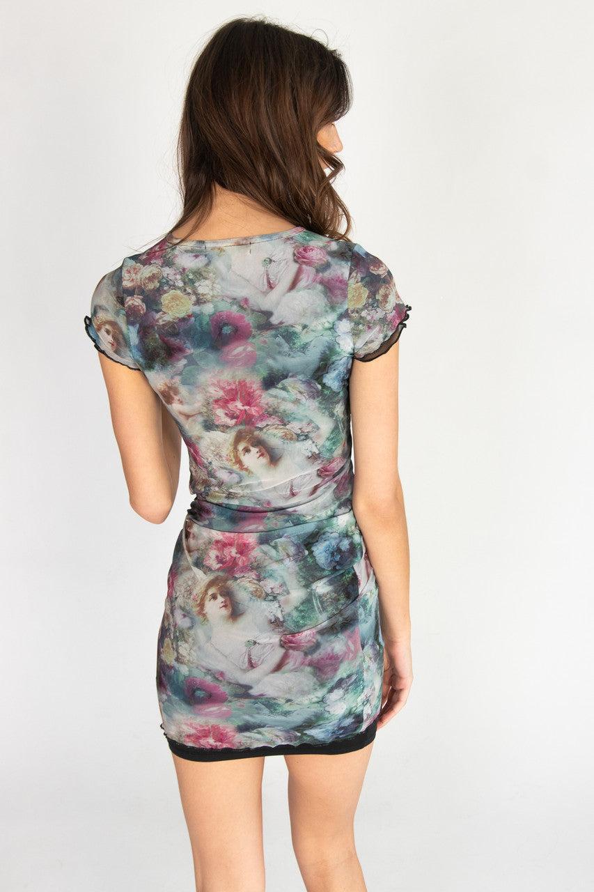 Printed Double Layer Mesh Dress Product Image