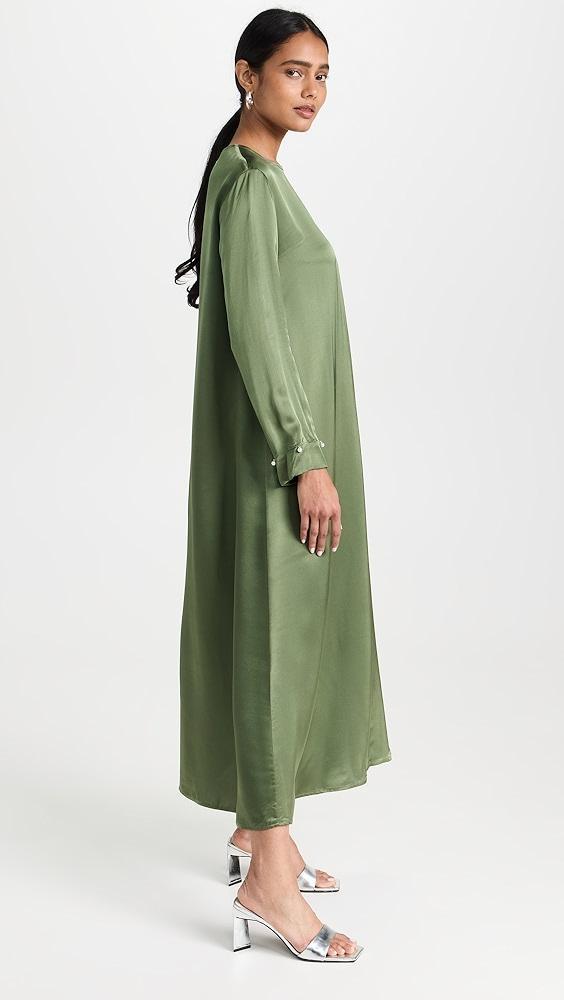 Sleeper Suzi Maxi Dress with Detachable Feathers in Green | Shopbop Product Image