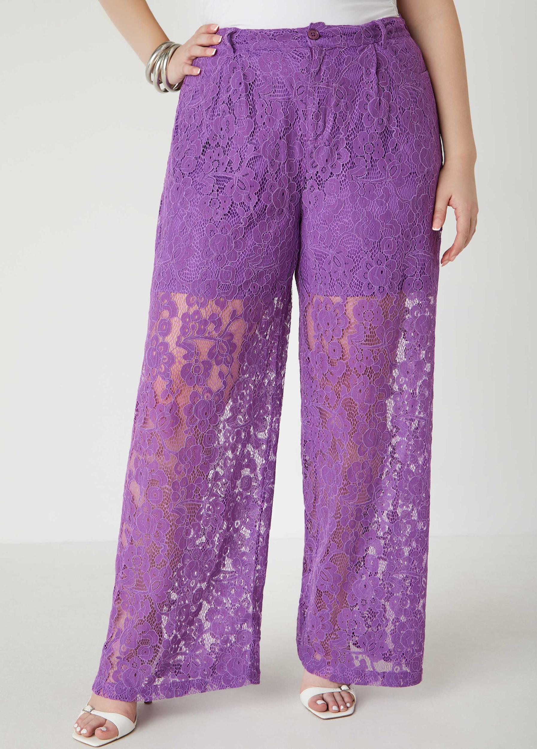 Corded Lace Straight Leg Pants Product Image
