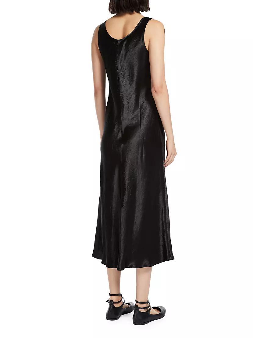 Talete Satin Scoopneck Midi-Dress Product Image