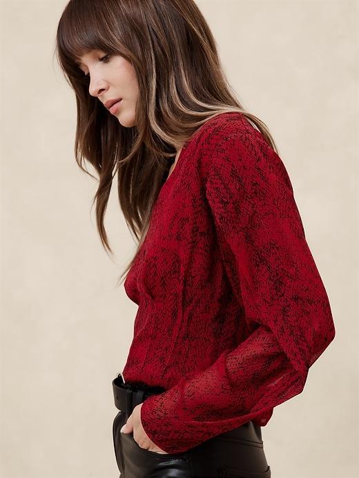 Draped-Sleeve Top Product Image