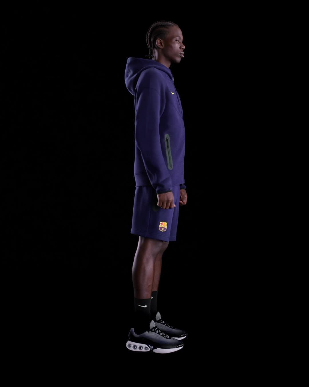 FC Barcelona Tech Windrunner Men's Nike Soccer Fleece Full-Zip Hoodie Product Image