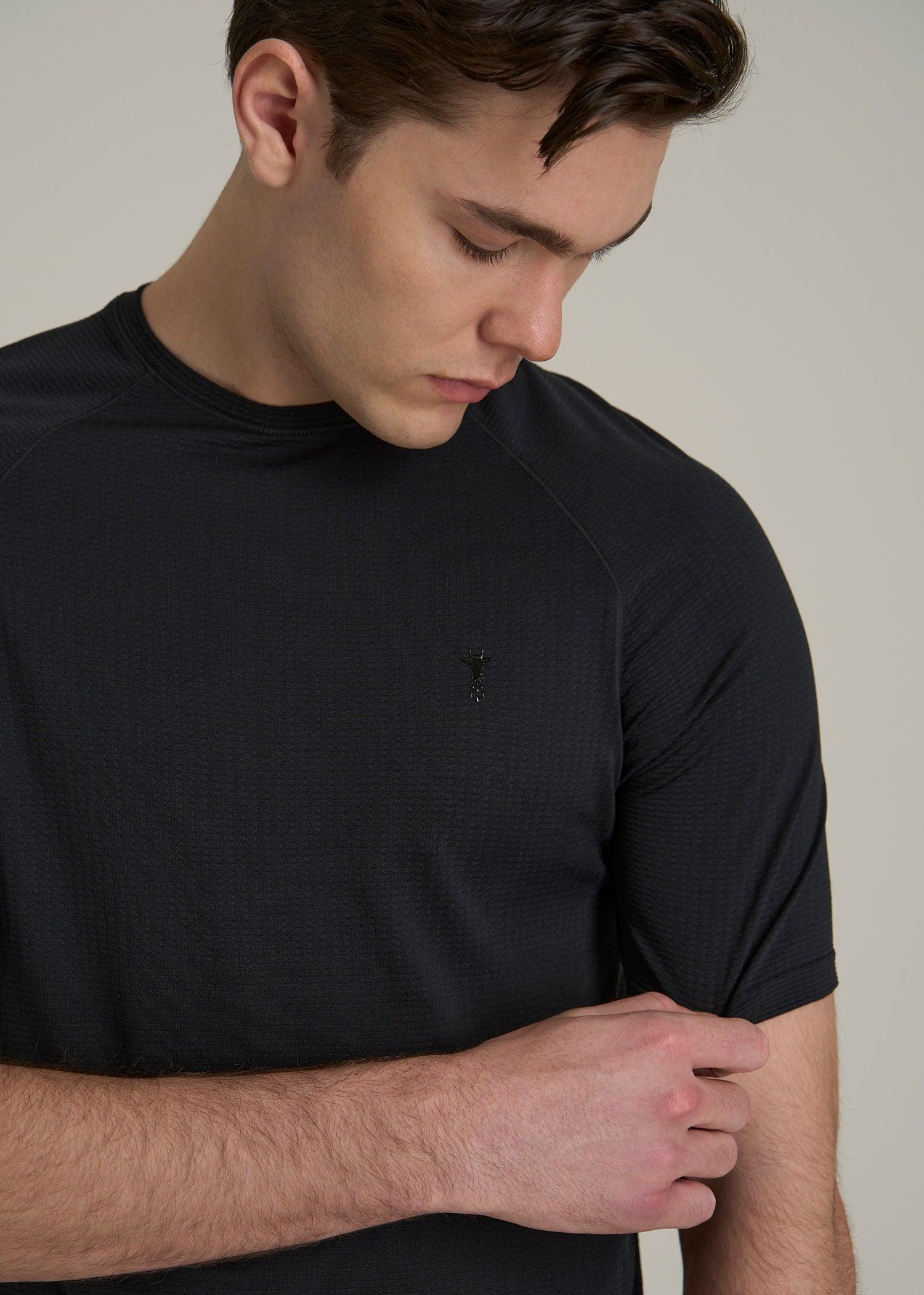 Vented Training Top for Tall Men in Black Male Product Image