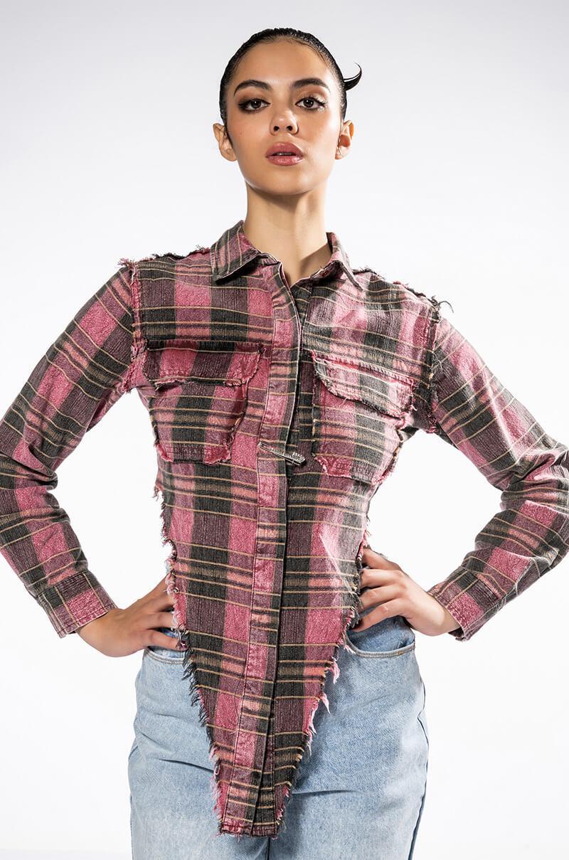 COOL AGAIN FLANNEL BLOUSE Product Image