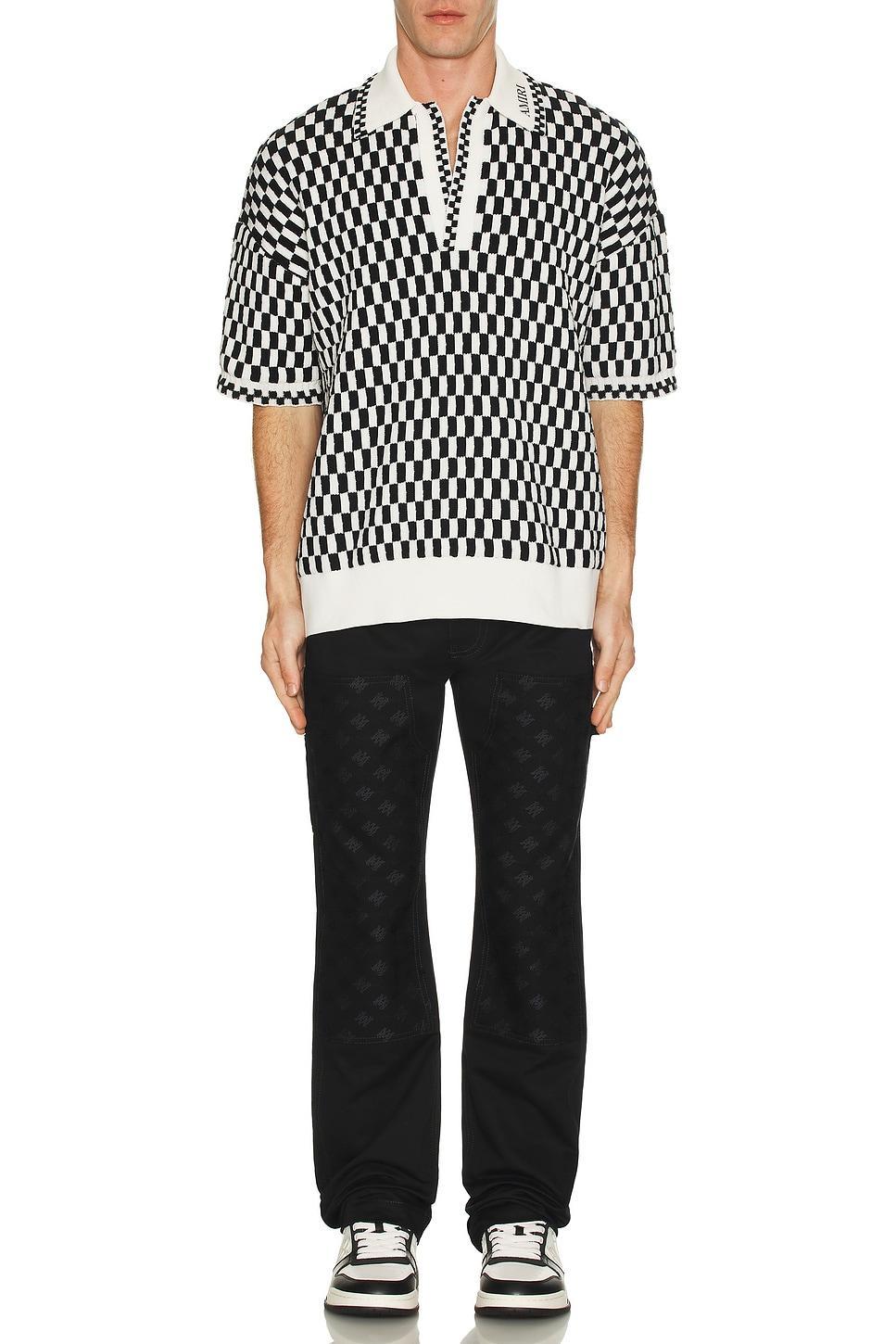 Checkered Oversized Polo Product Image