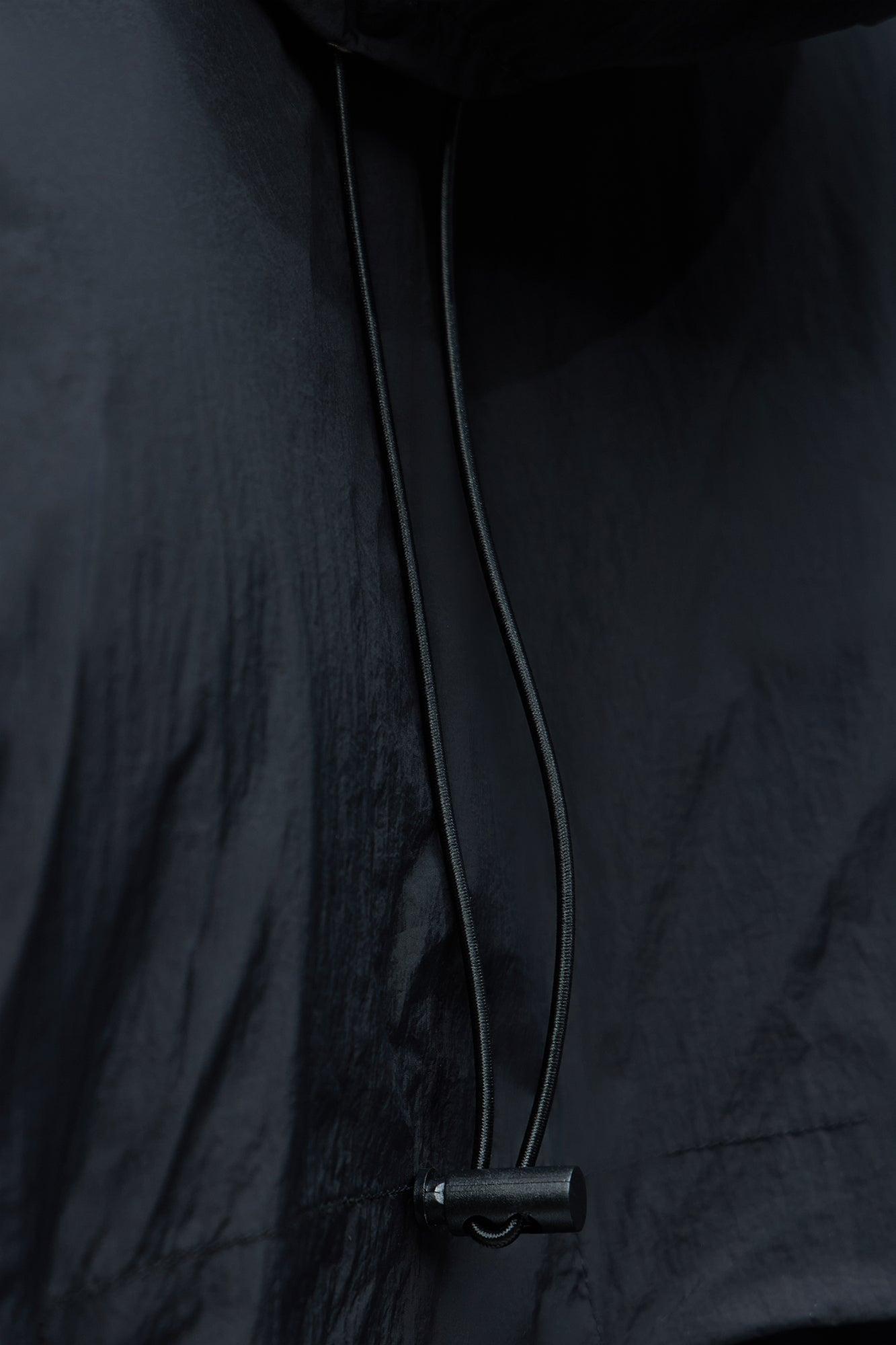 Mesh Panel Nylon Jacket - Black Product Image