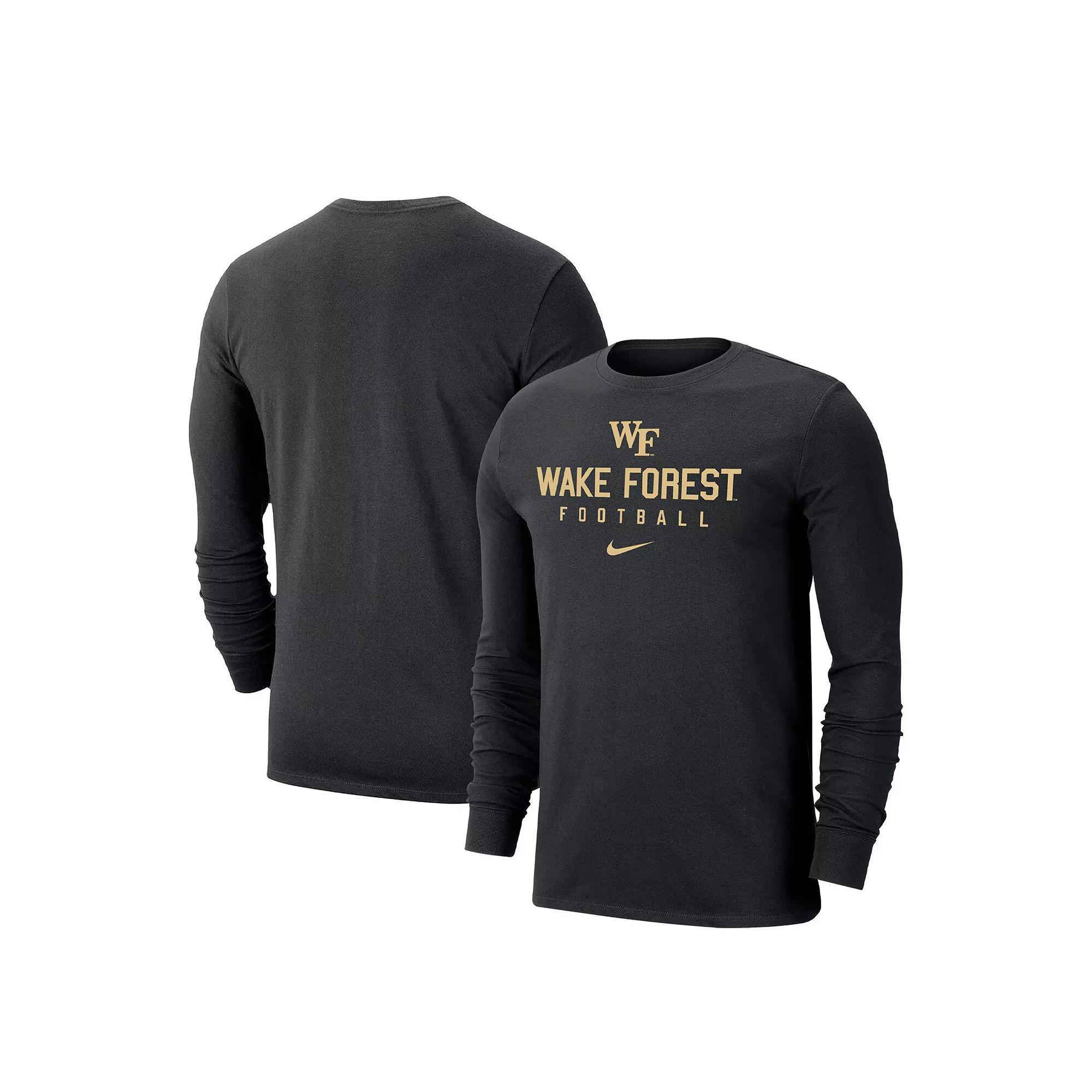 Men's Nike Black Wake Forest Demon Deacons Changeover Long Sleeve T-Shirt, Size: XL, Wfu Black Product Image