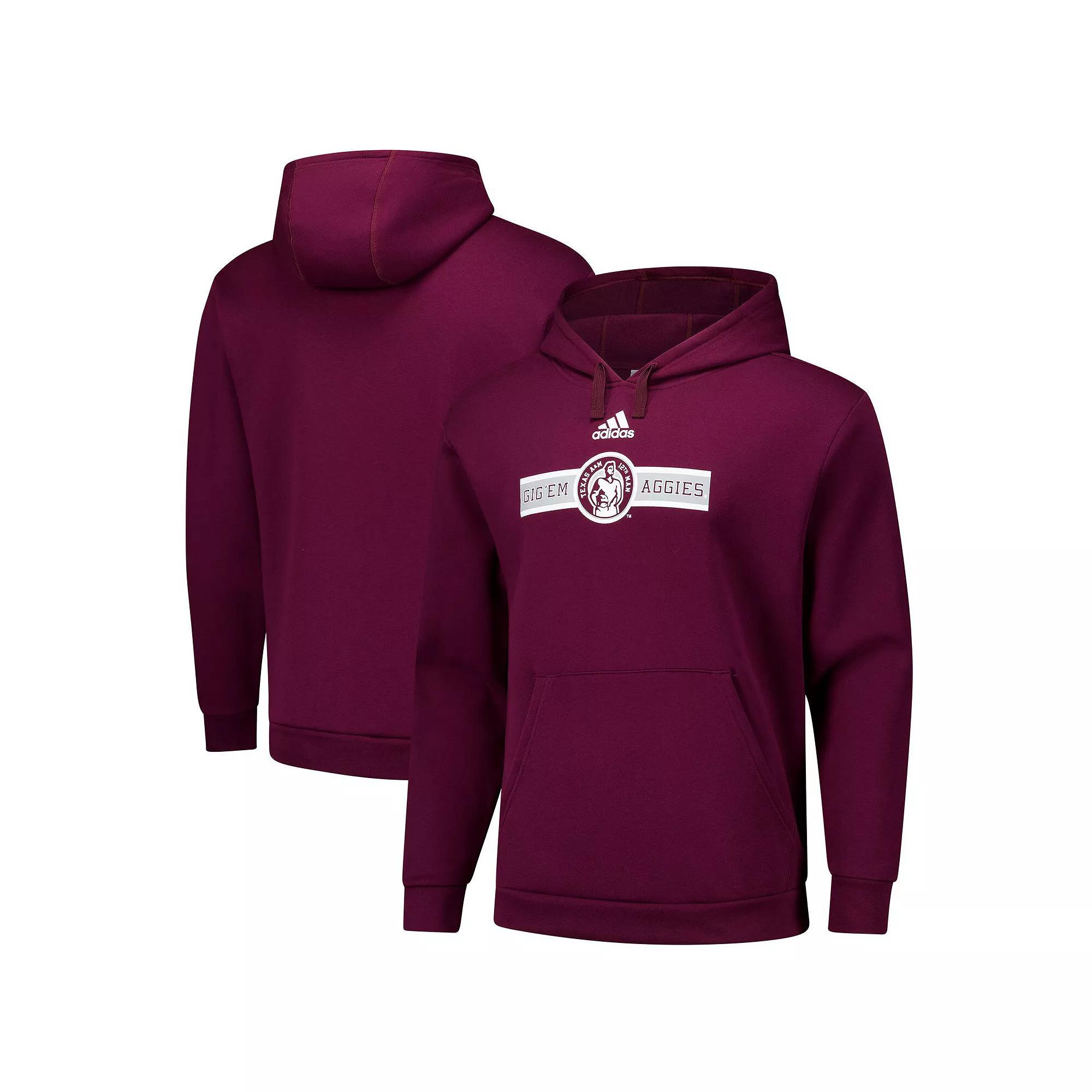 Men's adidas Maroon Texas A&M Aggies Hero Fleece Pullover Hoodie, Size: 2XL, Red Product Image