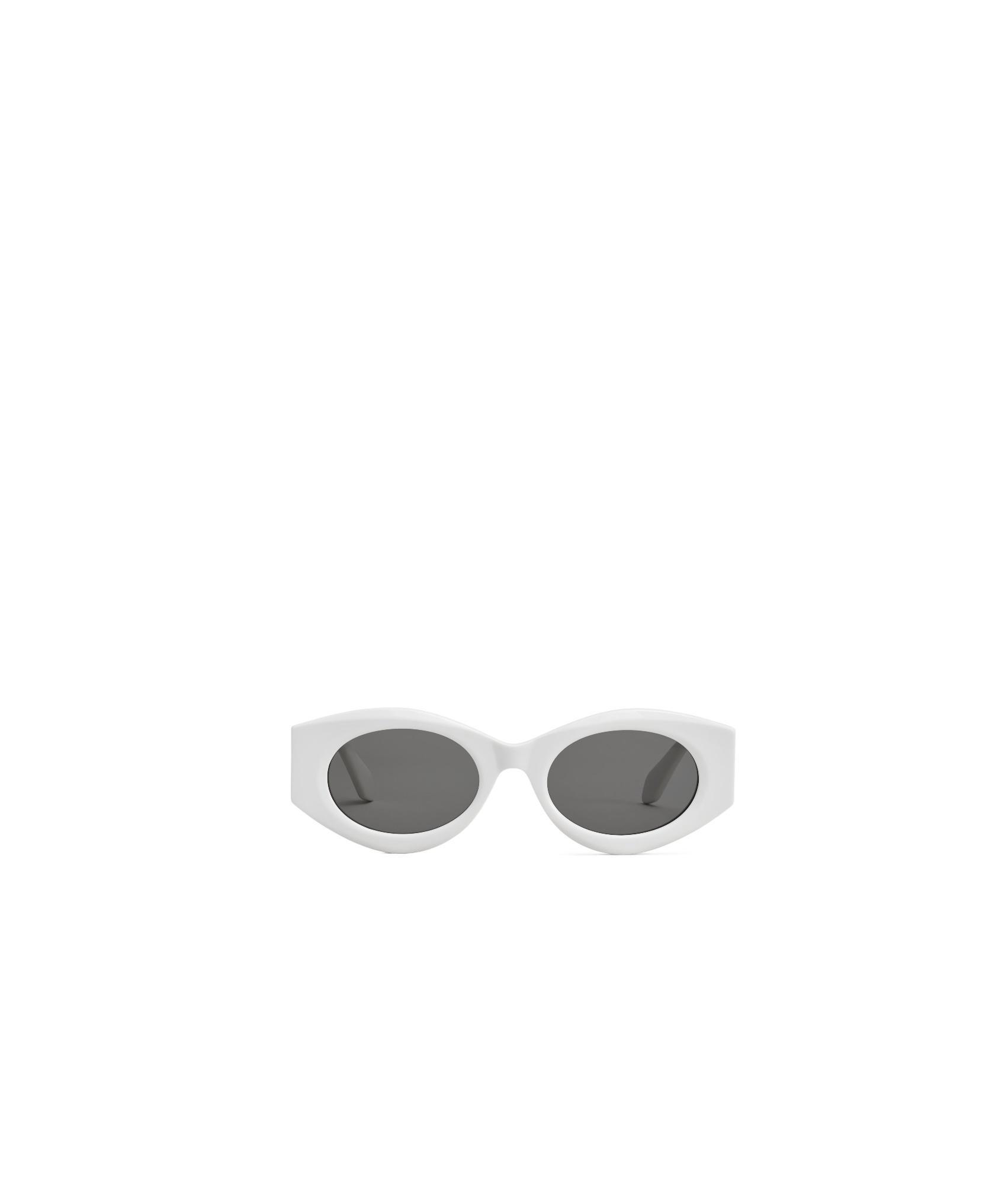 ALAÏA Oval Sunglasses In White Product Image