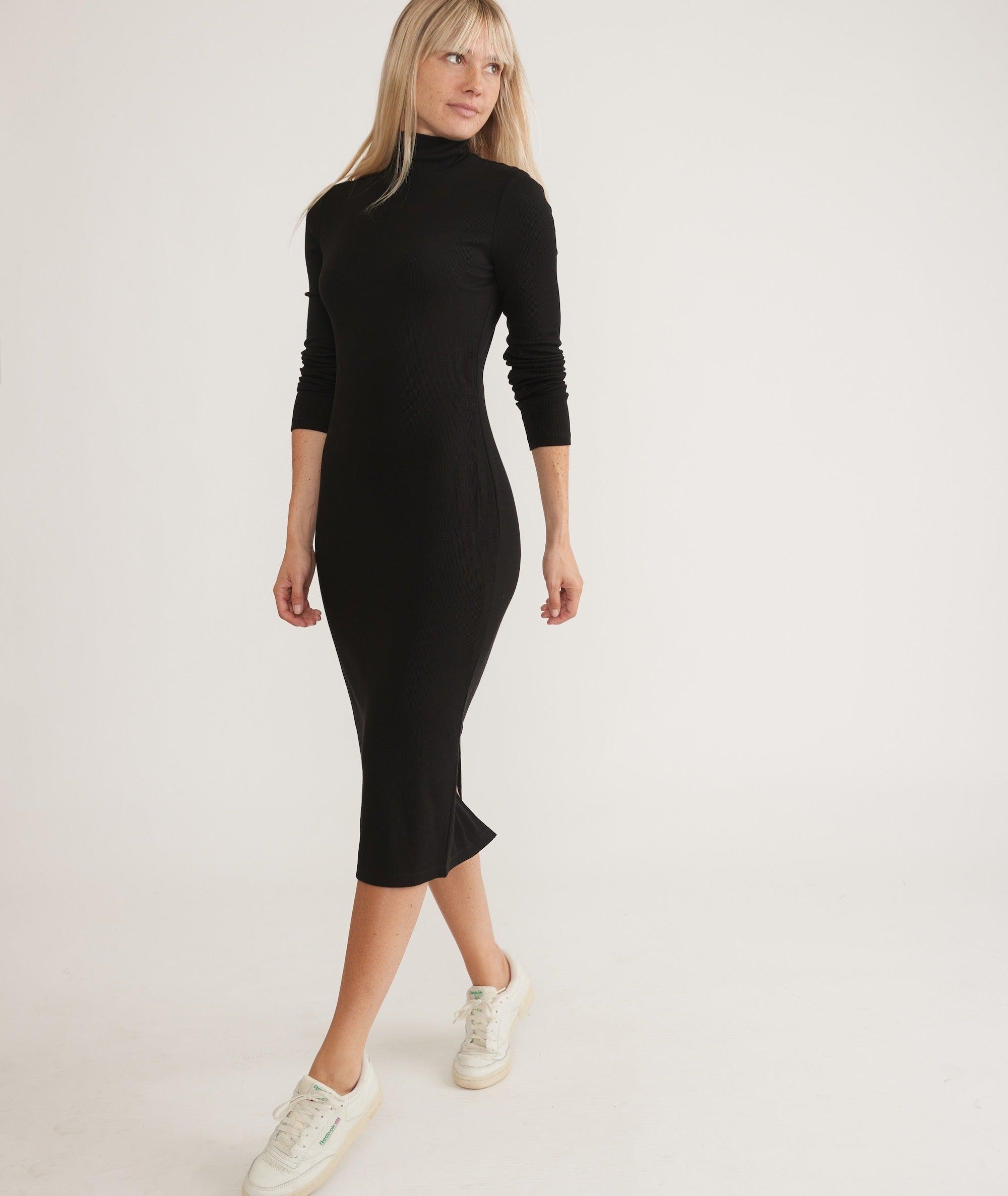 Lexi Rib Turtleneck Midi Dress Product Image