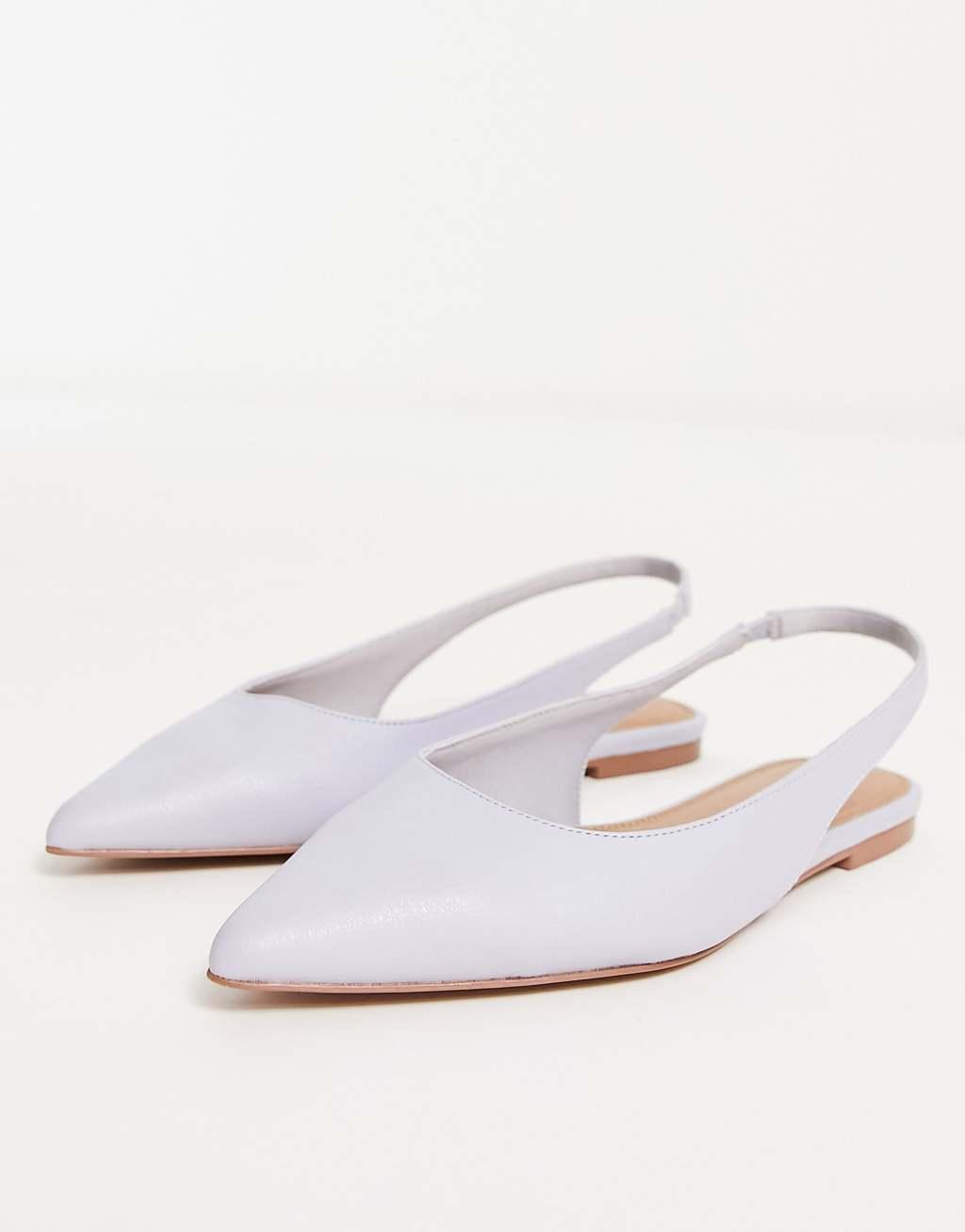 ASOS DESIGN Wide Fit Lala slingback ballet flats Product Image